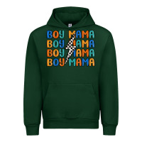 Forest Green boy mama lightning bolt Urban Hoodie - MaliasSmallBusiness