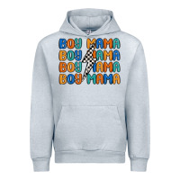 Heather Grey boy mama lightning bolt Urban Hoodie - MaliasSmallBusiness