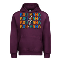 Mauve Wine boy mama lightning bolt Urban Hoodie - MaliasSmallBusiness