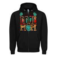 Black i'm the cool mom Zipper Hoodie - Zillion Design Studio