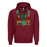 Burgundy i'm the cool mom Zipper Hoodie - Zillion Design Studio