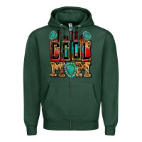 Sports Green i'm the cool mom Zipper Hoodie - Zillion Design Studio