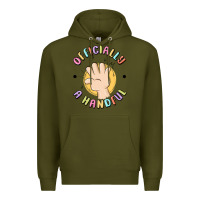 Army Green officially a handful Premium Hoodie - MaliasSmallBusiness