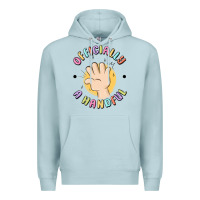 Blue Mist officially a handful Premium Hoodie - MaliasSmallBusiness