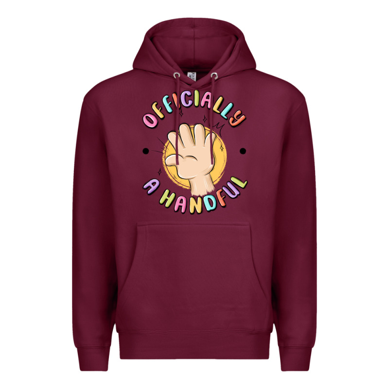 Officially A Handful Premium Hoodie by MaliasSmallBusiness | Teevron