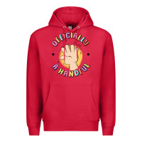 Cardinal officially a handful Premium Hoodie - MaliasSmallBusiness