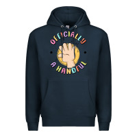 Navy officially a handful Premium Hoodie - MaliasSmallBusiness