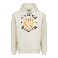 Oatmeal Heather officially a handful Premium Hoodie - MaliasSmallBusiness