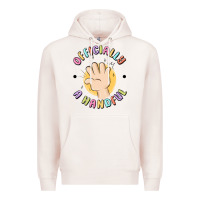 Pale Pink officially a handful Premium Hoodie - MaliasSmallBusiness