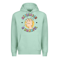 Seafoam officially a handful Premium Hoodie - MaliasSmallBusiness