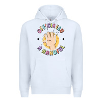 White officially a handful Premium Hoodie - MaliasSmallBusiness