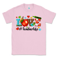 Bubblegum Pink love teacher life Classic Tee - texasbilliewilder