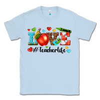 Dusty Blue love teacher life Classic Tee - texasbilliewilder