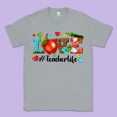 Love Teacher Life Classic Tee Designed By Texasbilliewilder