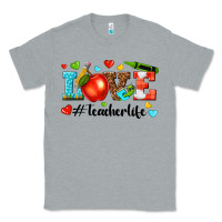 Heather Grey love teacher life Classic Tee - texasbilliewilder