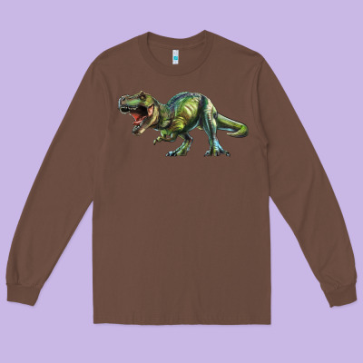 Long Sleeve Tee t rex dinosaur