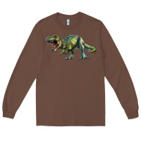 Chestnut t rex dinosaur Long Sleeve Tee - RanaPortraitStore