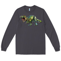 Smoke t rex dinosaur Long Sleeve Tee - RanaPortraitStore