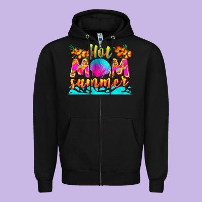 Hot Mom Summer Zipper Hoodie Designed By Zillion Design Studio