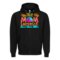Black hot mom summer Zipper Hoodie - Zillion Design Studio