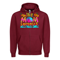 Burgundy hot mom summer Zipper Hoodie - Zillion Design Studio