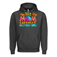 Charcoal Heather hot mom summer Zipper Hoodie - Zillion Design Studio