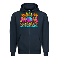 Navy hot mom summer Zipper Hoodie - Zillion Design Studio