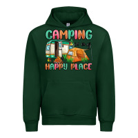 Forest Green camping is my happy place Urban Hoodie - MaliasSmallBusiness