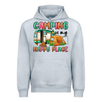 Heather Grey camping is my happy place Urban Hoodie - MaliasSmallBusiness