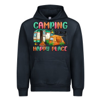 Navy camping is my happy place Urban Hoodie - MaliasSmallBusiness