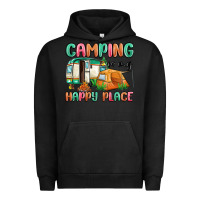 Pigment Black camping is my happy place Urban Hoodie - MaliasSmallBusiness