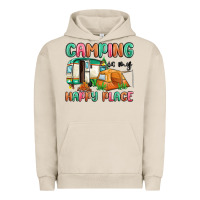 Pigment French Oak camping is my happy place Urban Hoodie - MaliasSmallBusiness