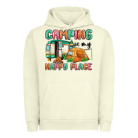 Pigment Pistachio camping is my happy place Urban Hoodie - MaliasSmallBusiness
