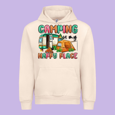 Camping Is My Happy Place Urban Hoodie Designed By Maliassmallbusiness