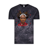Cloud Black christmas african girl Vintage Tee - BarkalooDesign