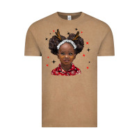 Vintage Coffee christmas african girl Vintage Tee - BarkalooDesign