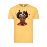 Vintage Mustard christmas african girl Vintage Tee - BarkalooDesign