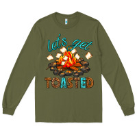 Army Green lets get toasted Long Sleeve Tee - texasbilliewilder