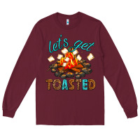 Burgundy lets get toasted Long Sleeve Tee - texasbilliewilder
