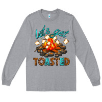 Heather Grey lets get toasted Long Sleeve Tee - texasbilliewilder