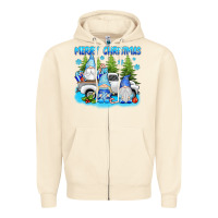 Sandshell merry christmas gnomies Zipper Hoodie - texasbilliewilder