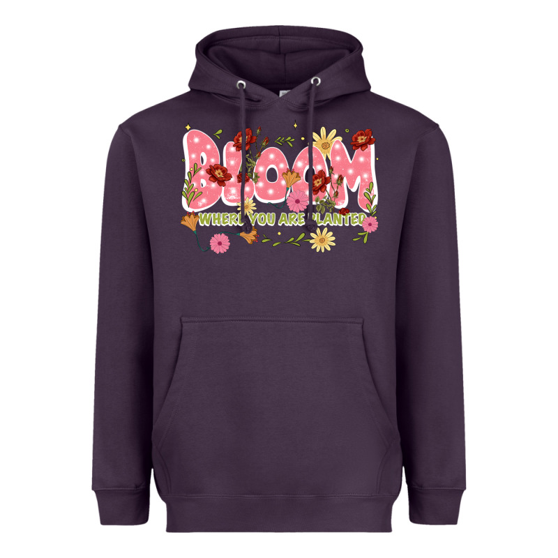 Bloom Where You Are Planted Heavyweight Hoodie by JahusDesignShop | Teevron