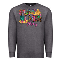Charcoal Heather summer vibes Premium Sweatshirt - AdoDesignShop