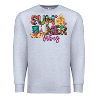 Heather Grey summer vibes Premium Sweatshirt - AdoDesignShop