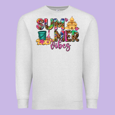 Summer Vibes Premium Sweatshirt Designed By Adodesignshop