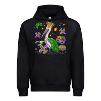 Black mardi gras pelican Urban Hoodie - MaliasSmallBusiness