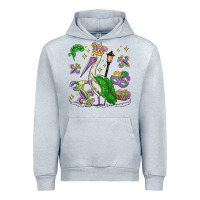 Heather Grey mardi gras pelican Urban Hoodie - MaliasSmallBusiness