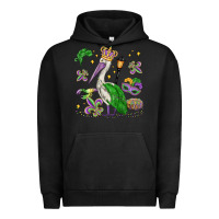 Pigment Black mardi gras pelican Urban Hoodie - MaliasSmallBusiness