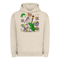 Pigment French Oak mardi gras pelican Urban Hoodie - MaliasSmallBusiness