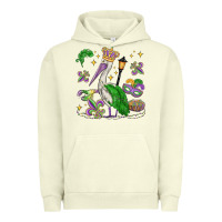 Pigment Pistachio mardi gras pelican Urban Hoodie - MaliasSmallBusiness